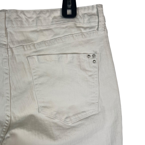 Nine West Jeans Astor Boyfriend Shorts Womens Size 14 White - Picture 5 of 13
